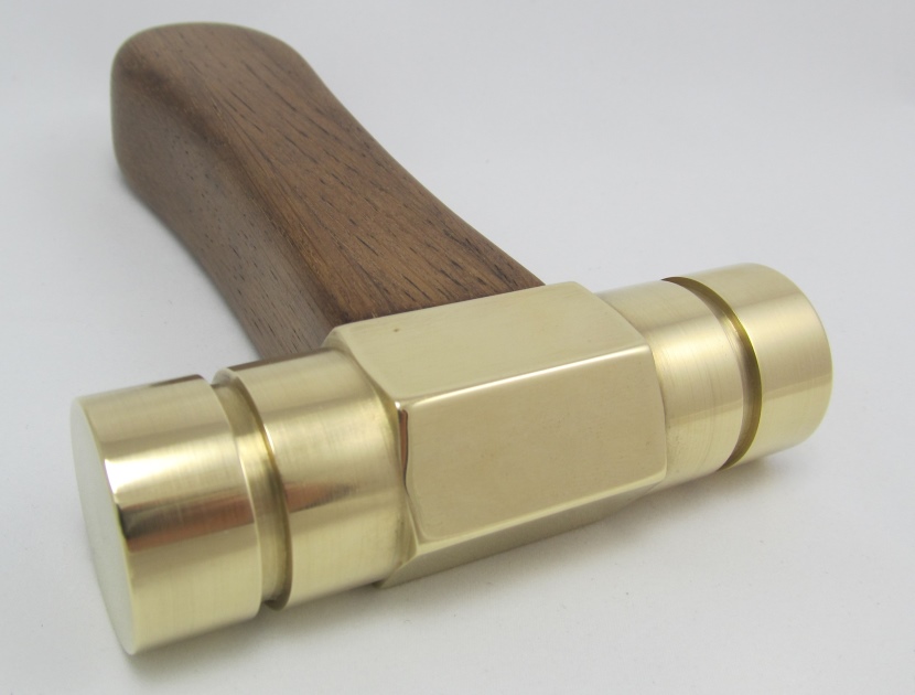 Brass Hammer with Oak Handle 